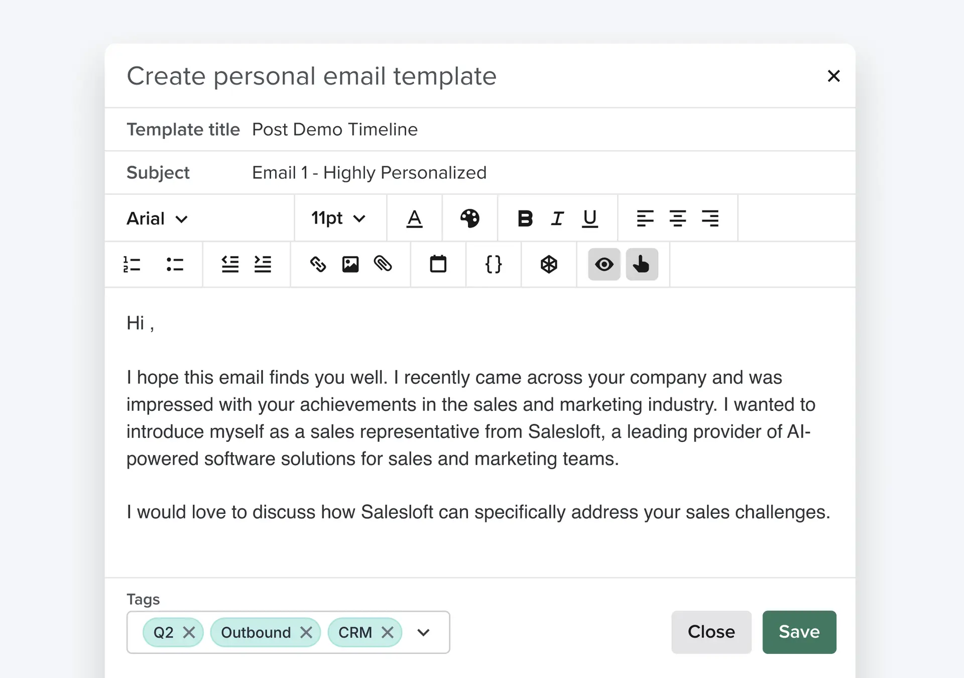 Templates Screen