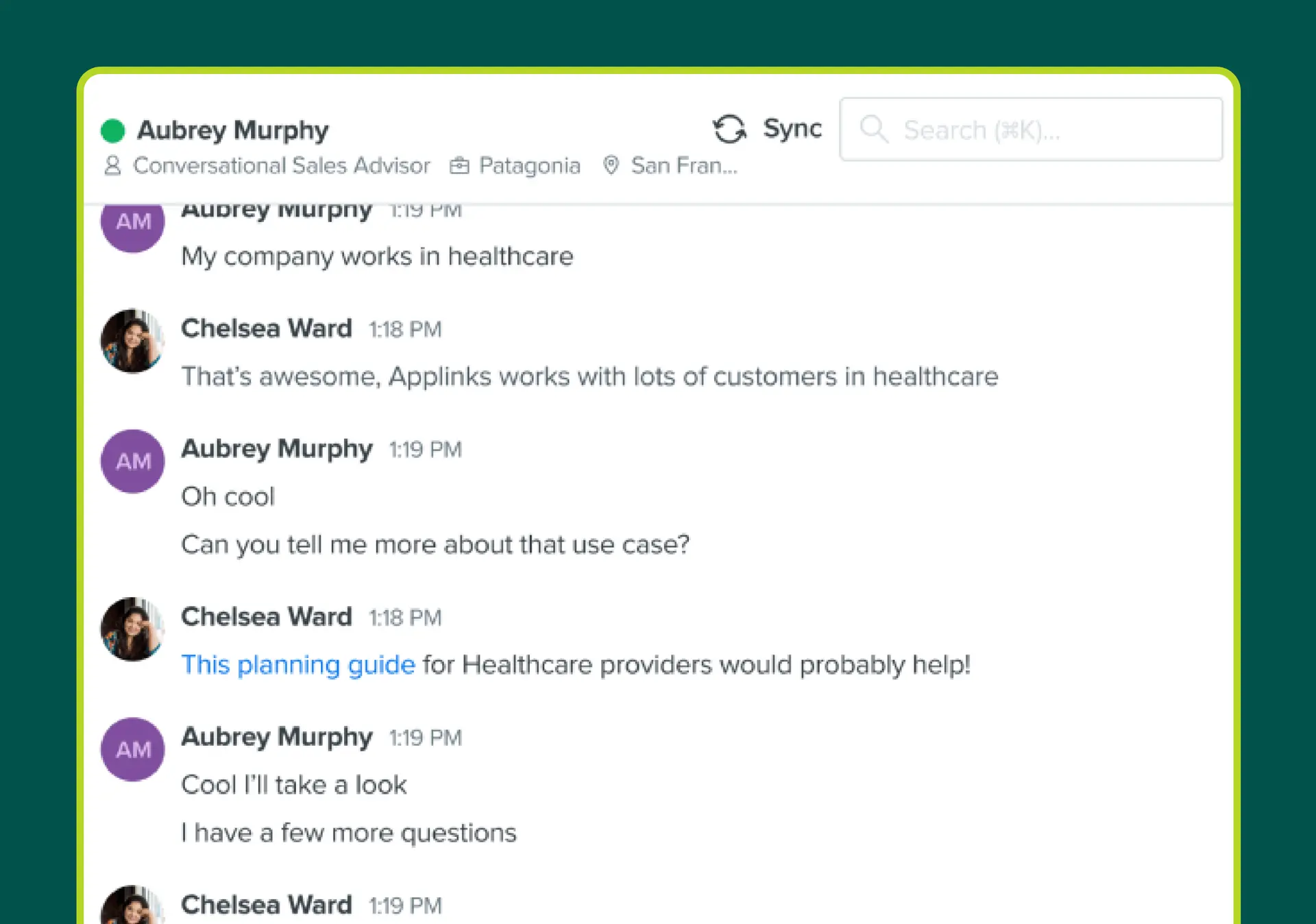 Live Chat - Screen